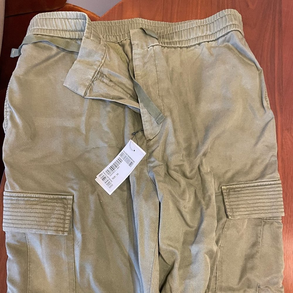 Green Cargo Slim-Fit Pants